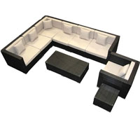 High Quality 9 Piece Wicker Outdoor Patio Sofa Set