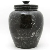 Obsidian Marble Urn