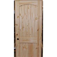 Set Of 4 Unfinished Solid Wood Pre Hung Knotty Pine Interior Doors