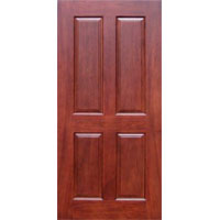 High Quality Solid Wood Mahogany 4 Panel Interior Door 80 Tall