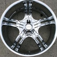 20 x 8.5 Inch Automotive Rims w/ Triple Plated Chrome Finish - 20" Wheels - Set of Four