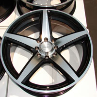 15" Black Effect Wheels Rims 4 Lugs Cougar Contour Escort Integra Accord Civic