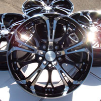 17" Effect Wheels Black Rims Acura Chrysler Dodge Ford Honda Infiniti Kia Lexus