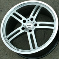 19 x 8.0 / 19 x 9.5 Inch Hyper Silver Automotive Rims 19" Wheels - Set of 4 RWD