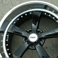 20 x 8.5 / 20 x 10 Inch Gloss Black w/ Machined Lip Automotive Rims 20" Wheels Set of Four