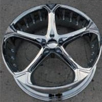 20 x 8.5 / 20 x 10.0 Inch Triple Plated Chrome Automotive Rims 20" Wheels - Set of 4