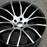 20 x 8.5 / 20 x 10.0 Inch Gloss Black w/ Machined Face Automotive Rims 20" Wheels - Set of 4