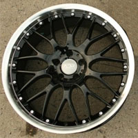 20 x 8.5 / 20 x 9.5 Inch Glossy Black w/ Machined Lip Automotive Rims - Wheels 20" - Set of Four