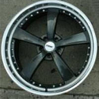 22 x 9.0 / 22 x 10.5 - Gunmetal w/ Machined Lip Automotive Rims 22" Wheels - Set of 4