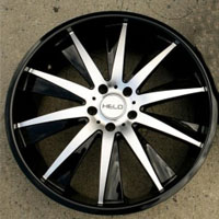 22 x 8.5 / 22 x 10 Inch Gloss Black w/ Machined Face Automotive Rims 22" Wheels - Set of 4