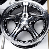 15" Black Effect Wheels Rims Ford Contour Escort Fiesta Focus Thunderbird Cougar