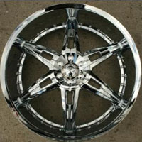 22 x 9.5 Inches Triple Plated Chrome Automotive Rims 22" Wheels - Set of 4