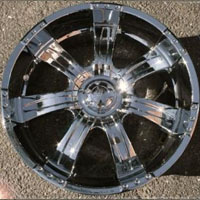 Set of Four 20 x 9.0 Inch Automotive Rims w/ Triple Plated Chrome Finish