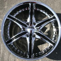 20 x 9.0 Inch Triple Plated Chrome - 6 Lug Automotive Rims - 20" Wheels Set of Four