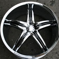 20" x 8.5" Triple Plated Chrome Automotive Rims - Wheels Set of Four