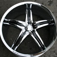 22 x 8.5 Inch Triple Plated Chrome Automotive Rims 22" Wheels - Set of Four