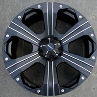 20" x 9.0" Inch Black 5 Lug Automotive Rims - 20" Wheels Set of Four