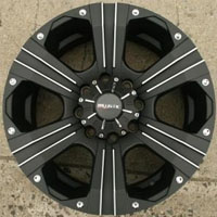 20" x 9.0" Inch Black 8 Lug Automotive Rims - 20" Wheels Set of Four