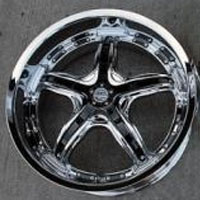 19 x 8.5 / 19 x 9.5 - Triple Plated Chrome w/ Black Inserts Automotive Rims 19" Wheels - Set of 4