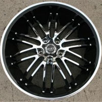 20 x 10 - Triple Plated Chrome w/ Black Lip Automotive Rims 20" Wheels Set of Four