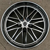 22 x 9.0 Inch Glossy Black w/ Machined Face & Bezel Automotive Rims 22" Wheels - Set of Four
