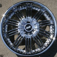 20 x 8.0 Inch Triple Plated Chrome Automotive Rims 20" Wheels - Set of 4