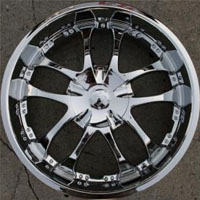 22" x 8.5" Triple Plated Chrome Automotive Edge Rims 22" Wheels - Set of Four