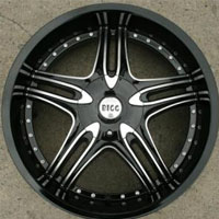 22 x 8.5 Inch Gloss Black w/ Machined Automotive Rims 22" Wheels - Set of 4