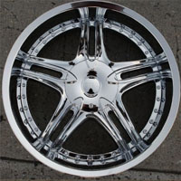 22 x 8.5 Inch Triple Plated Chrome Automotive Star Rims 22" Wheels - Set of 4