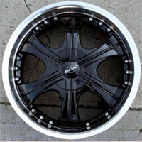 20" x 8.5" Inch Gloss Black w/ Machined Lip Automotive Rims - Set of Four