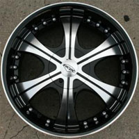 20 x 8.5 Inch Gloss Black w/ Machined Face & Lip Automotive Rims - Set of Four