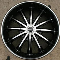 20 x 8.5 Inch Gloss Black w/ Machined Face & Bezel Automotive Rims - Set of Four