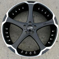 22 x 9.0 Inch Matte Black w/ Machined Bezel Automotive Rims 22" Wheels - Set of 4