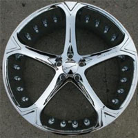 22" x 10.0" Inch Triple Plated Chrome Automotive Rims 22" Wheels - Set of 4