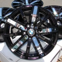 17 Inch Black w/ Chrome Insert & BMW Emblem Automotive Rims 17" Wheels - Set of 4