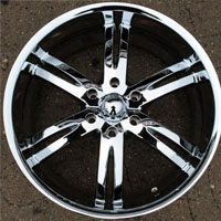 20" x 9.0" Triple Plated Chrome Automotive Rims - 20" Wheels Set of Four