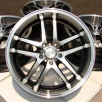 16 Inch Black Automotive Rims 16" Wheels - Set of 4