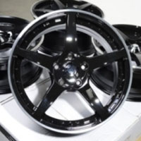 17 Inch Black Automotive Rims 17" Wheels - Set of 4