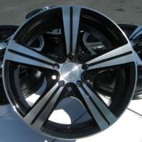 16 Inch Black Automotive Rims 16" Wheels - Set of 4