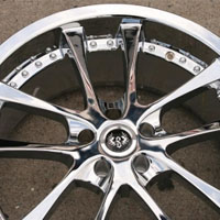 20" x 8.5" / 20" x 9.5" Inch Triple Plated Chrome Automotive Rims - Set of Four