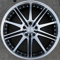 20 x 8.0 Inch Matte Black w/ Machined Face & Lip Automotive Rims 20" Wheels - Set of 4