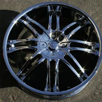 20 x 7.5 Inch Triple Plated Chrome Automotive Rims 20" Wheels - Set of 4