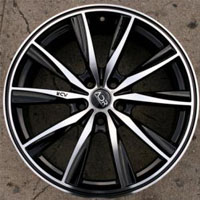 19 Inch Black w/ Machined Face Automotive Rims 19" Wheels - Set of 4