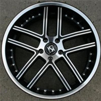 20 x 8.5 Inch Matte Black w/ Machined Face & Bezel Automotive Rims 20" Wheels - Set of 4