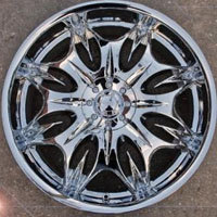 22" x 8.5" Triple Plated Chrome Automotive Star Rims 22" Wheels - Set of Four