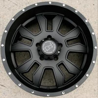 20 x 9.0 Inch Matte Black - 5 Lug - Automotive Rims - 20" Wheels Set of Four