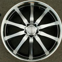 Set of Four 20" x 8.5" Inch Automotive Rims w/ Gloss Black Machined Face & Lip Finish