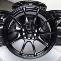 16 Inch Black Automotive Rims 16" Wheels - Set of 4