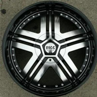 20 x 8.5 Inch Gloss Black w/ Machined Face Automotive Rims - 20" Wheels Set of Four