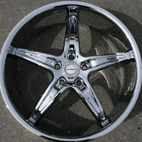 22 x 8.5 Inch Triple Plated Chrome Automotive Star Shape Rims 22" Wheels - Set of Four